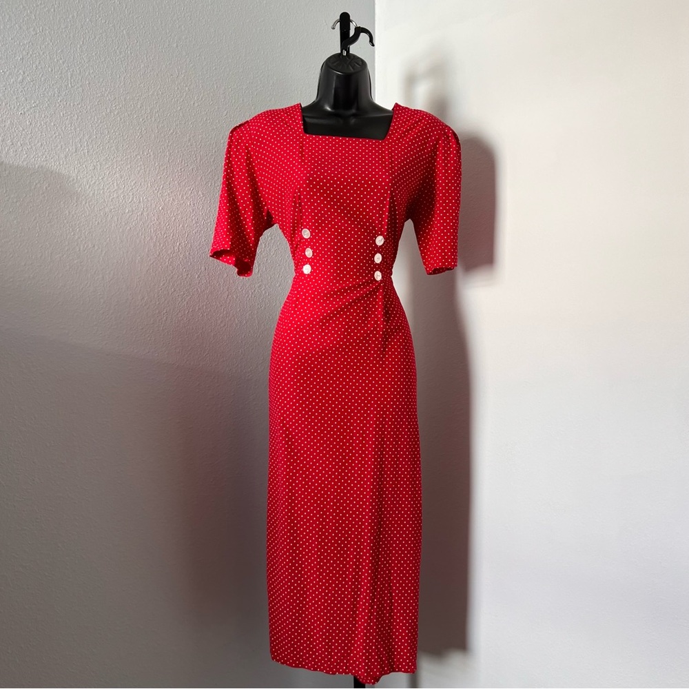 Vintage 50s Pinup Polka Dot dress